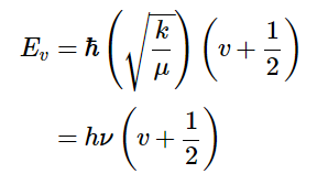 Vibrational energy level expression