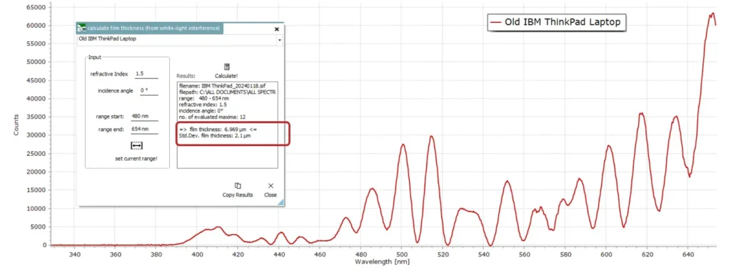 IBM Thinkpad Screen Interference Spectrum