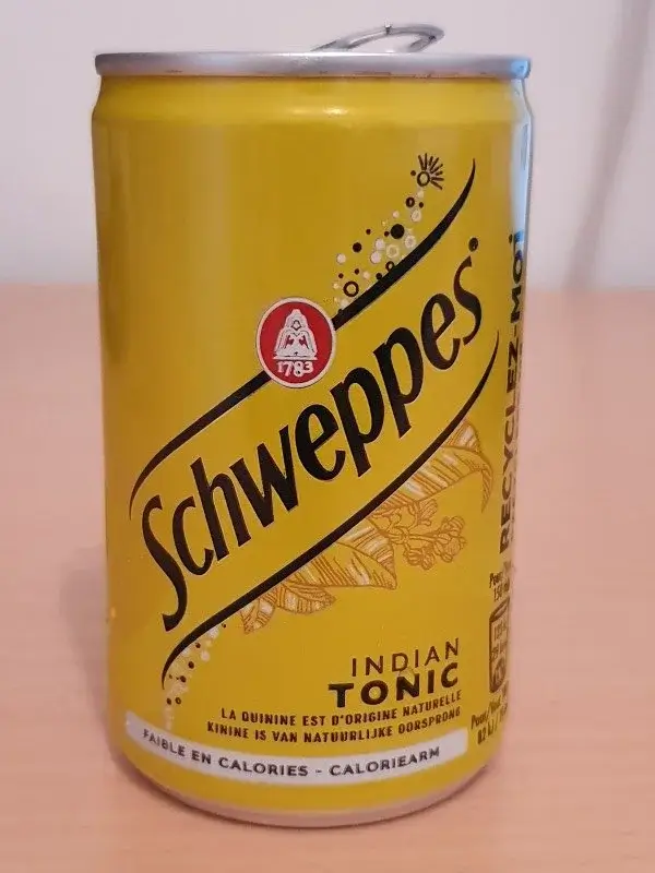 Schweppes tonic water can