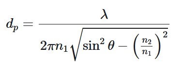 Penetration depth equation
